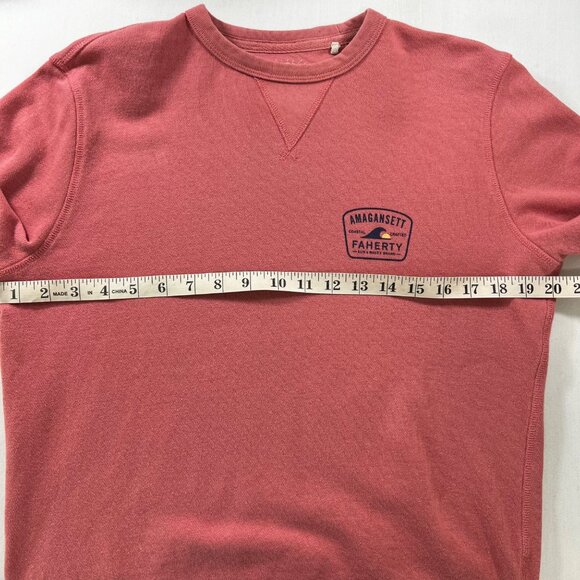 Faherty Amagansett Terry Crewneck Sweatshirt in Faded Flag Size Small Limited Ed - Picture 10 of 11